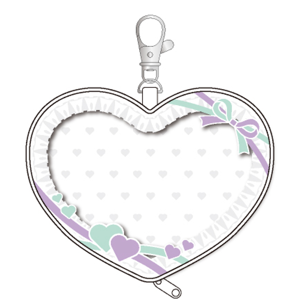 Tapioca Original - Heart Pouch - Ribbon - Purple & Green