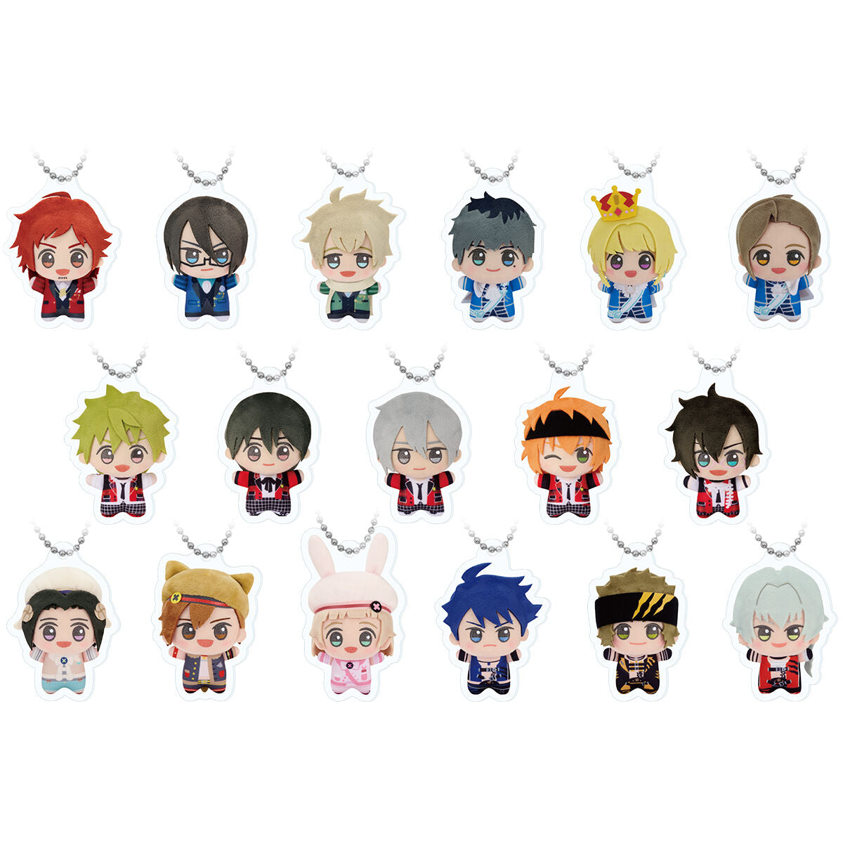 The Idolmaster SideM Chibigurumi Photo Acrylic Keychains complete set B