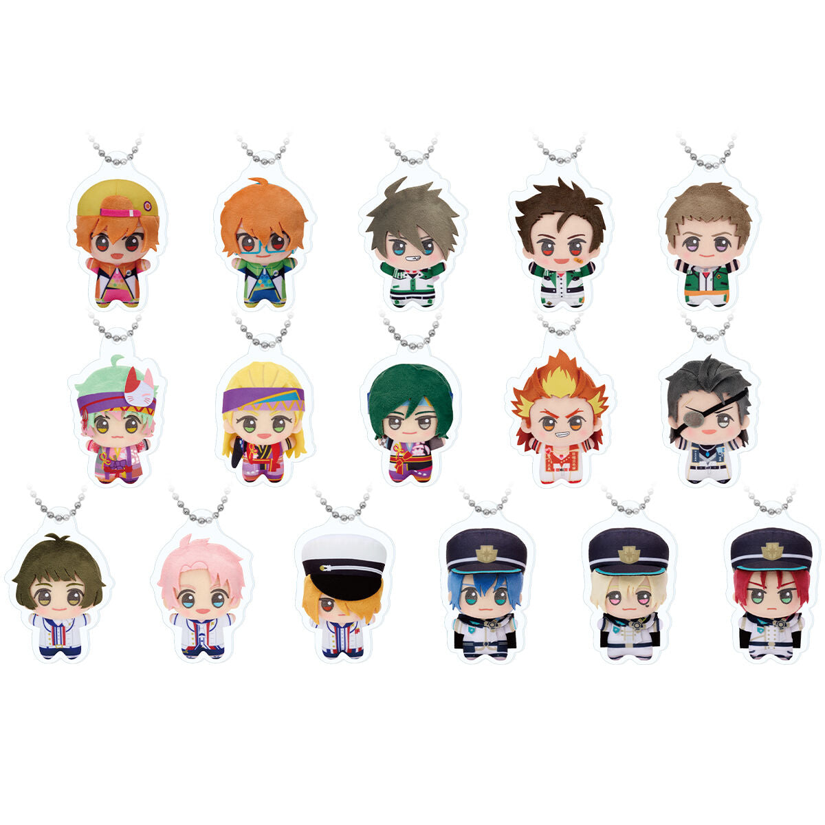 The Idolmaster SideM Chibigurumi Photo Acrylic Keychains complete set C