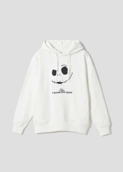 The Nightmare Before Christmas Graniph Jack Face Embossed Fleece Hoodie, official product photo 1
