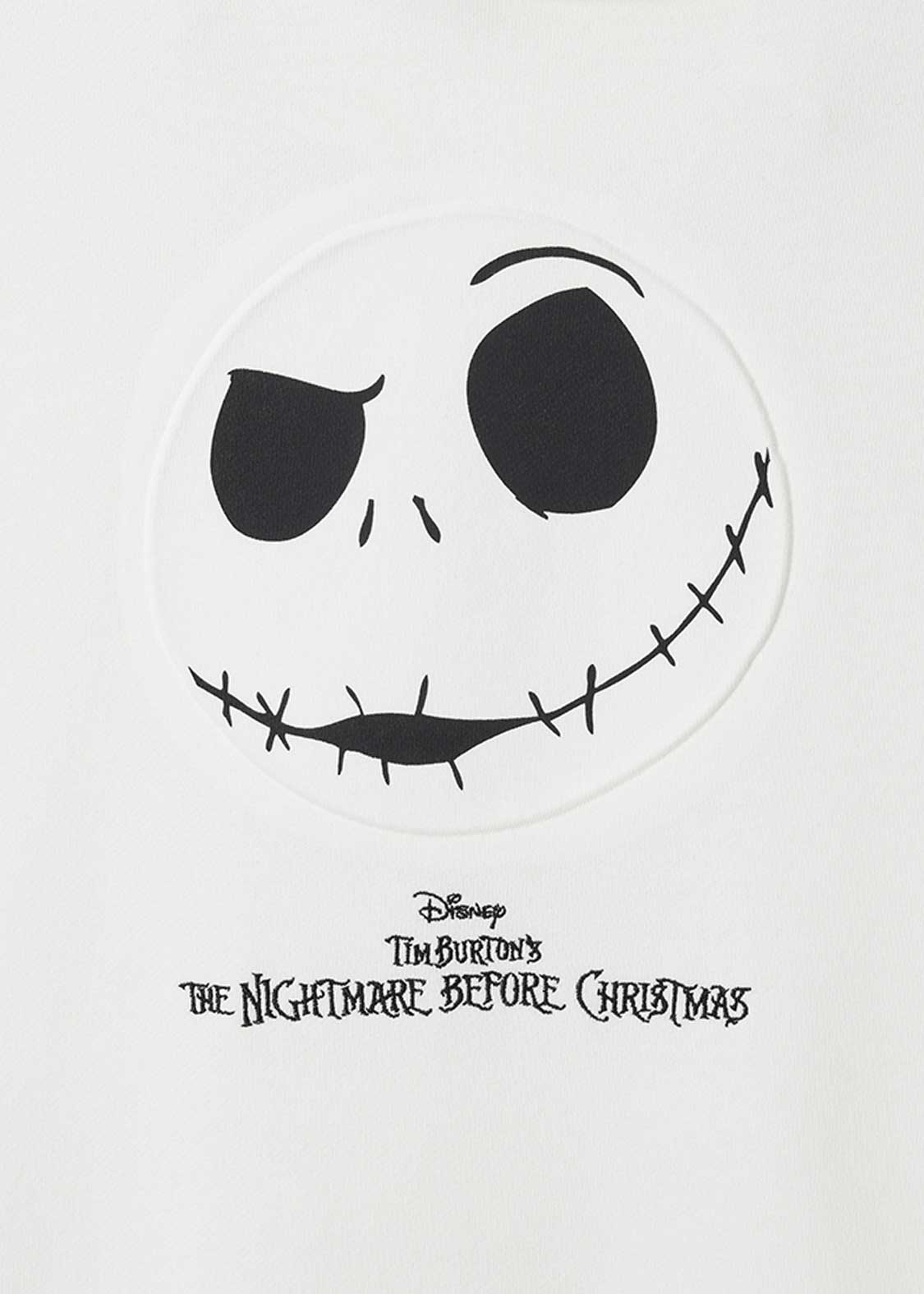 The Nightmare Before Christmas Graniph Jack Face Embossed Fleece Hoodie, official product photo 3