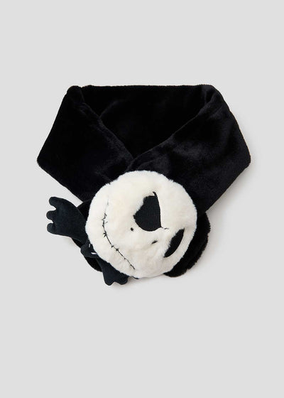 The Nightmare Before Christmas Graniph Jack Face Plush Scarf, official product photo 1