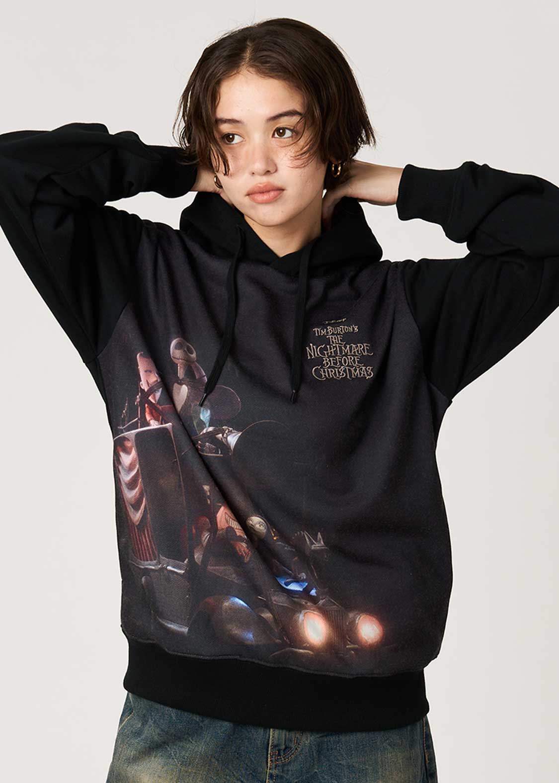 The Nightmare Before Christmas Graniph Jack’s Back Fleece Hoodie, official product photo 6