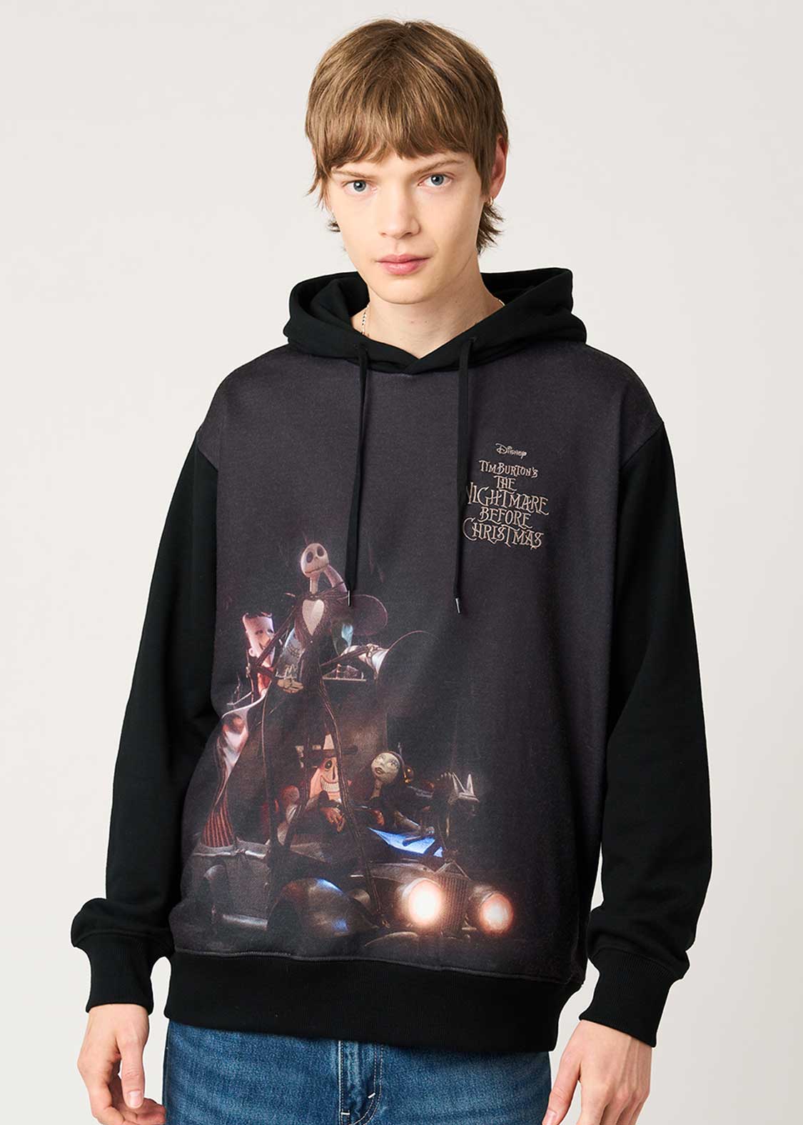 The Nightmare Before Christmas Graniph Jack’s Back Fleece Hoodie, official product photo 7