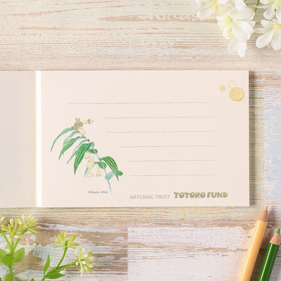 Totoro Fund Illustrated Message Paper Pads (3 Types) - Totoro with Umbrella - official view 15