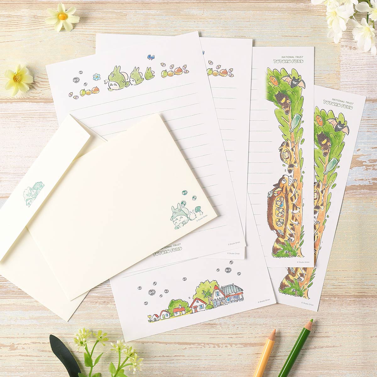 Totoro Fund Totoro and Catbus Letter Set — Complete Set Of 3 Types - official view 1