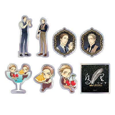 Twittering Birds Never Fly Bar Ukoku Metal Sticker Complete Set Of 8 Types official product view