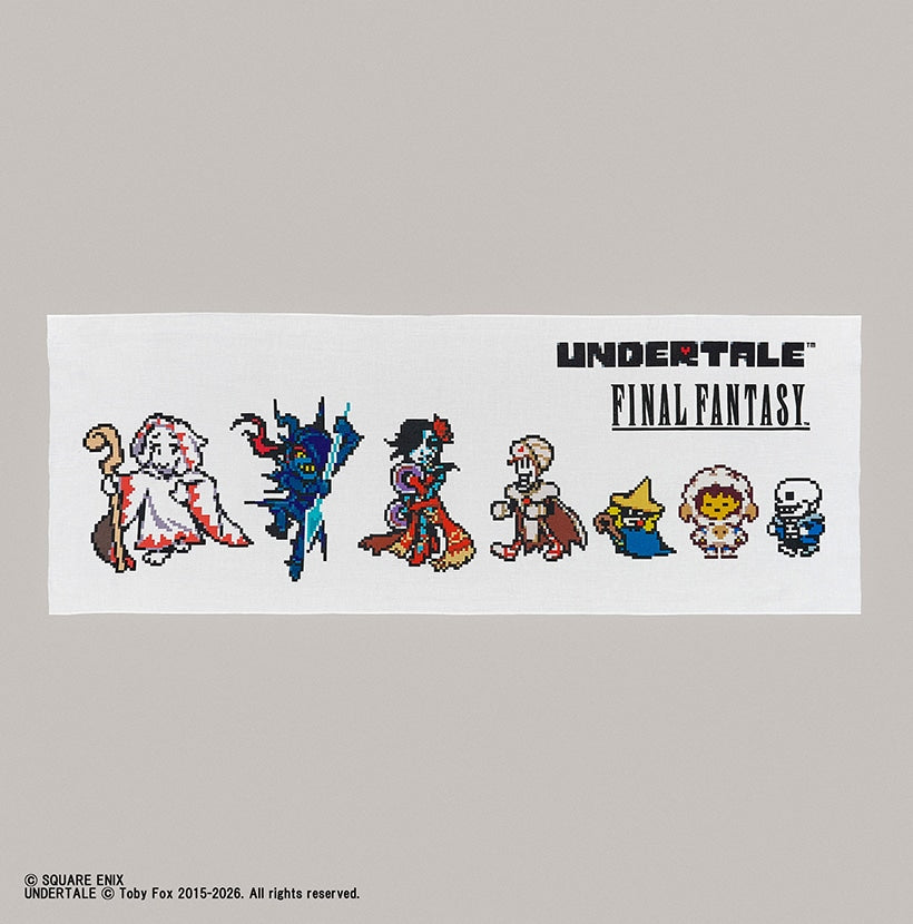 Undertale x Final Fantasy Tenugui Towel - official product view 1
