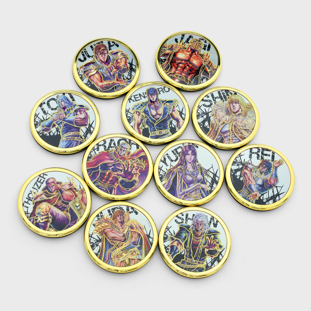 Hokuto no Ken 40th Anniversary Exhibition - Engraved Double Compact Mirror - Additional view 1