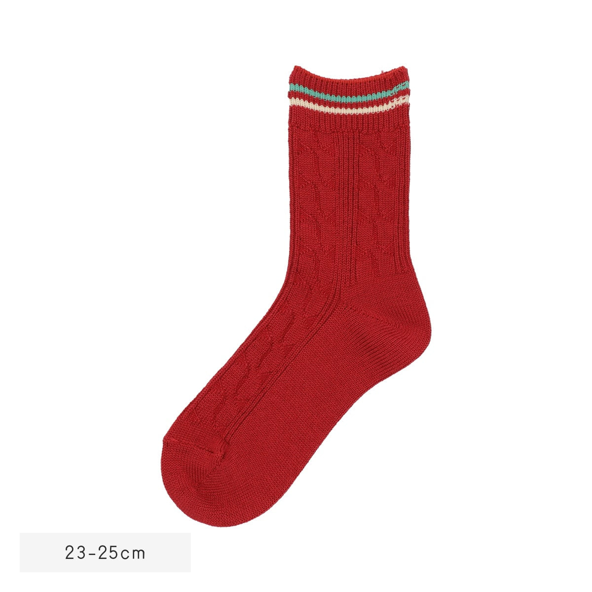 Whisper of the Heart Socks - Cable Knit - Brick - official product view 6