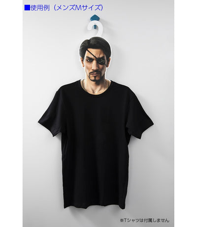 Yakuza Like a Dragon Goro Majima character hanger, shown holding a T-shirt (clothing not included)