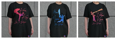 Complete set of three Yakuza Color Bloom T-shirts: Kiryu, Majima and Ichiban