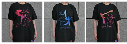Complete set of three Yakuza Color Bloom T-shirts: Kiryu, Majima and Ichiban