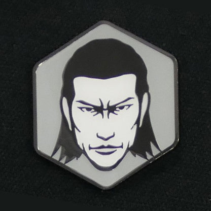 Yakuza character face pin - Akira Nishikiyama
