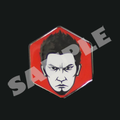 Yakuza character face pin - Kiryu Kazuma