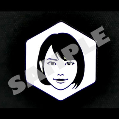 Yakuza character face pin - Saeko Mukoda