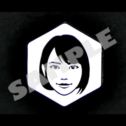 Yakuza character face pin - Saeko Mukoda