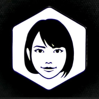 Yakuza character face pin - Saeko Mukoda