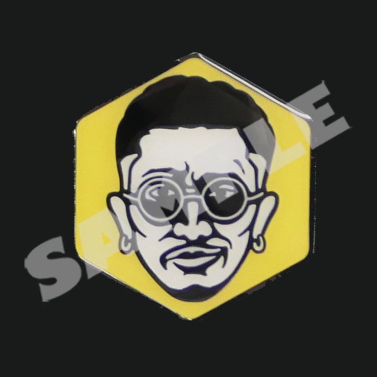 Yakuza character face pin - Tianyou Zhao