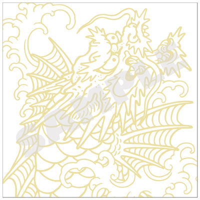 Yakuza Mangart Beams handkerchief - white dragon design