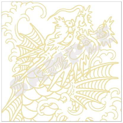 Yakuza Mangart Beams handkerchief - white dragon design