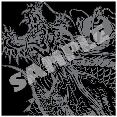 Yakuza Mangart Beams handkerchief - black dragon design