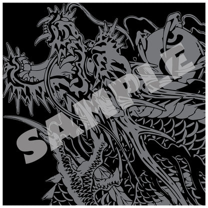 Yakuza Mangart Beams handkerchief - black dragon design