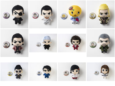 Complete Set (12 Types) — plush and tin badge