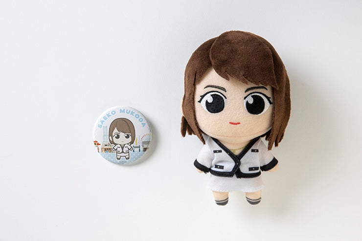 Saeko Mukoda — Yakuza: Like a Dragon — plush and tin badge