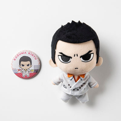 Kiryu Kazuma — Yakuza 0 — plush and tin badge