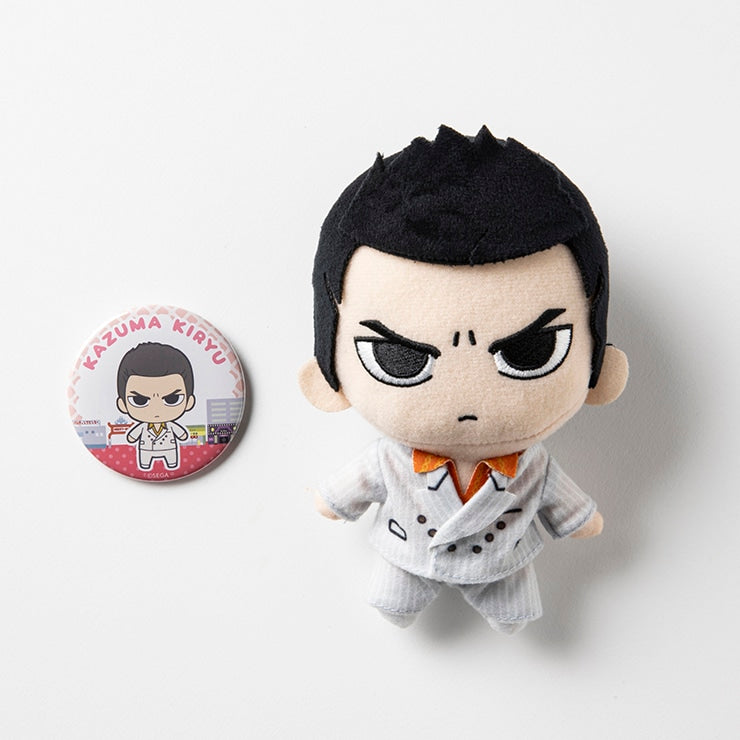 Kiryu Kazuma — Yakuza 0 — plush and tin badge