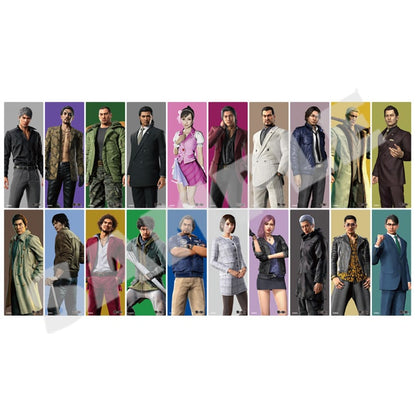 Yakuza Premium Select clear bookmarks - all 20 character designs