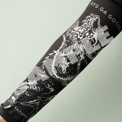 Worn view of Yakuza UV arm cover, Kiryu Kazuma – Oryu tattoo design