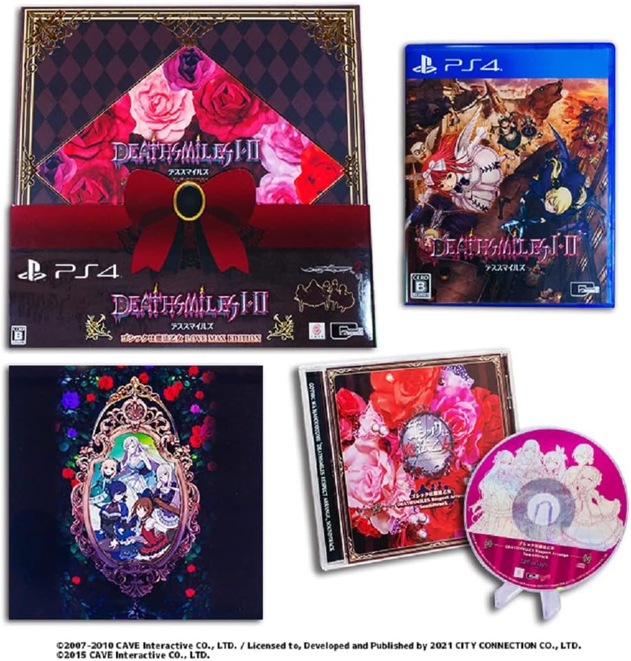 DEATHSMILES I/II ÉDITION SPÉCIALE "GOTHIC IS MAGICAL MAIDEN LOVE MAX EDITION" - PS4 + SUPPORT ACRYLIQUE ORIGINAL ET ILLUSTRATION 