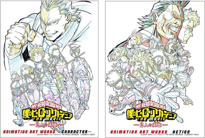 MY HERO ACADEMIA THE MOVIE TWO HEROES ANIMATION ART WORKS ACTION & CHARACTER - THEATRICAL VERSION 1ST TWO HEROES OFFICIAL GENGA ILLUSTRATION - SET OF 2 BOOK